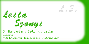 leila szonyi business card